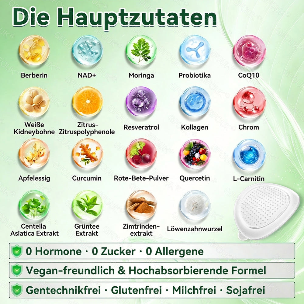 🫣🇩🇪Offizieller Shop | ✅ GFOUK® Moringa Berberinex NAD+ 10-in-1 Nano-Mikronadel-Patch (Nur einmal täglich, sichtbare Veränderungen in 7 Tagen) ✅ Für Übergewicht, lockere Haut, Diabetes, Schlafapnoe, Gelenkprobleme und mehr